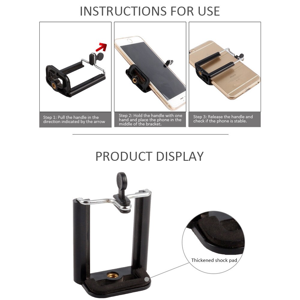 Selfie Stock Clip Für iPhone X 8 7 6S hirse Samsung Huawei praktisch stativ halterung U-förmigen selbst-Timer Clip