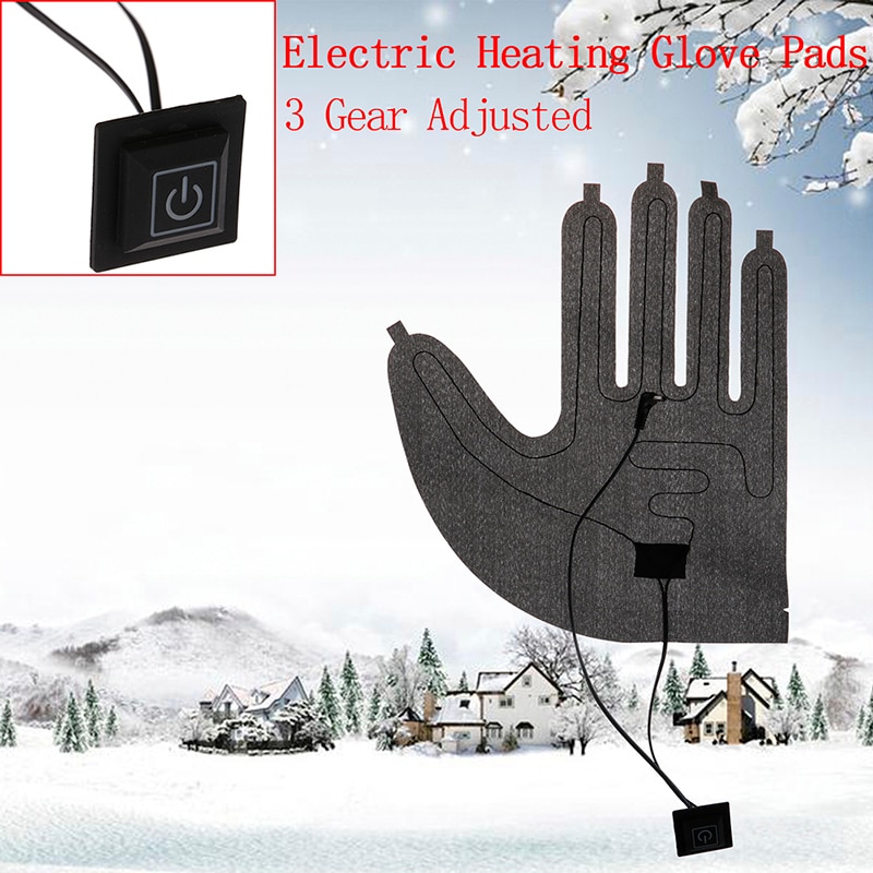 5v Electric Portable Heating Glove Motorcycle Glove Adjsutable Winter Outdoor Thermal Warm Fingers Gear Accessories Foldable