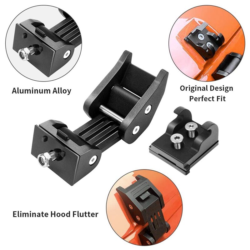 Hood Latches for Jeep JK, Hood Latch Kit for 2007 Jeep Wrangler JK & Unlimited Black