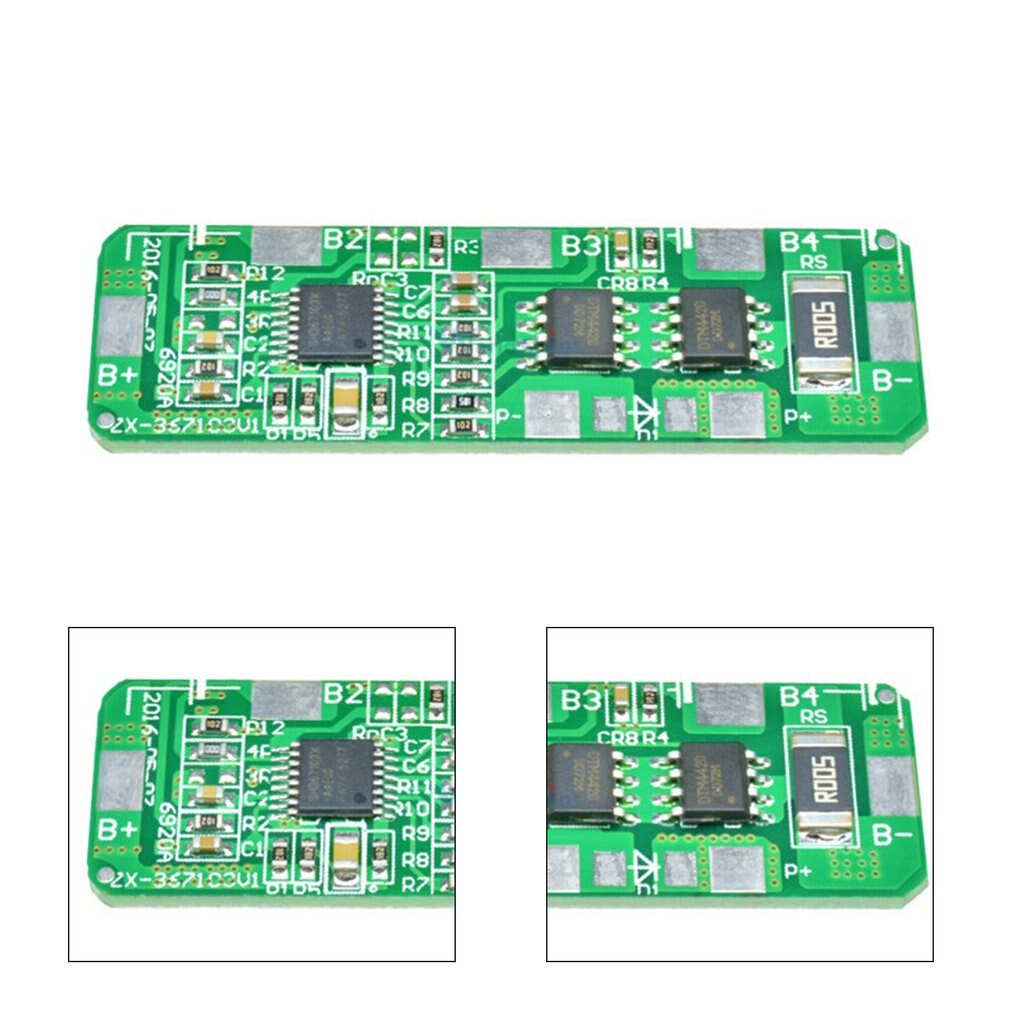 4S 4A-5A 18650 Lithium Batterij Bescherming Boord 4-Pack Bms Pcb 4.25-4.35V 2.3-3.0V 4A-5A Pcb Bms Bescherming Boord