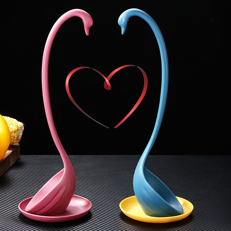 Zwaan Pollepel Lepels Met Lade Zwaan Vormige Pollepel Speciale Swan Lepels Nuttig Keuken Koken Tool Plastic Pollepel Thuis Tafel Decor