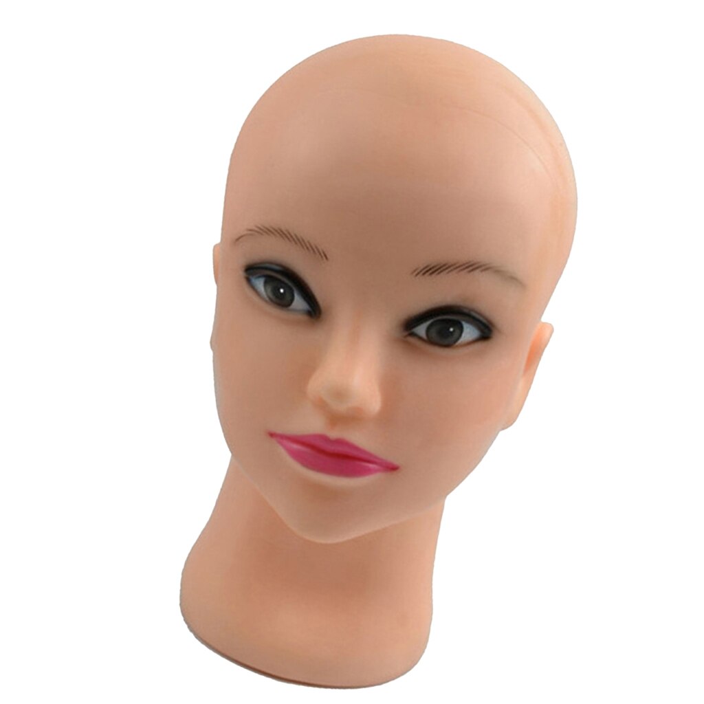 Cabeza de Maniquí de silicona para práctica de entrenamiento, salón de belleza, cara con maquillaje