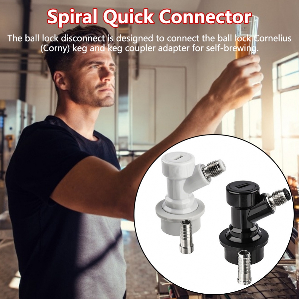 Keg Disconnect Ball Lock Fermenter Spiral Quick Coupling Homemade Brewing Beer Home Brewing Supplies