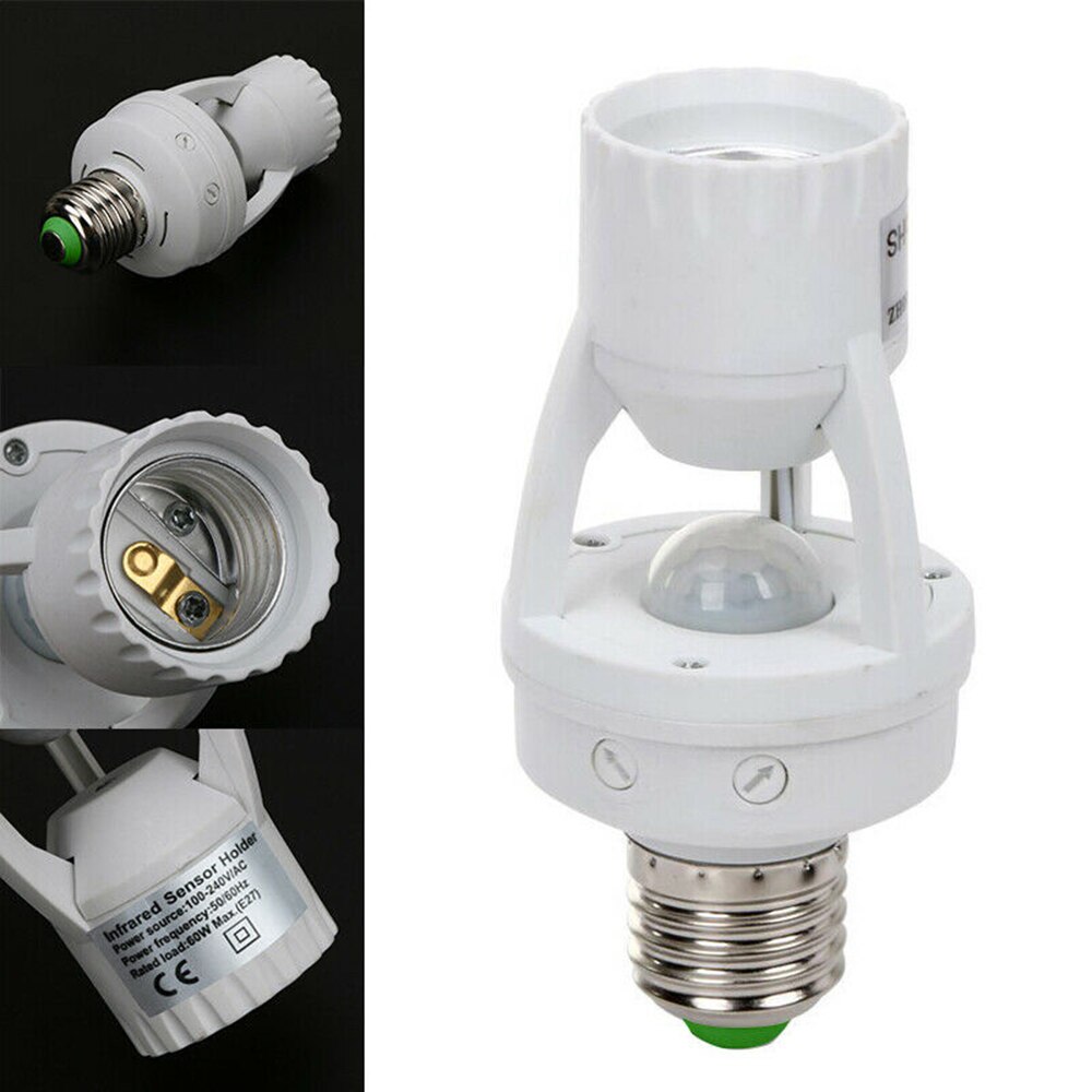 E27 LED Lamp Bulb Holder Light Socket Switch Infrared PIR Motion Sensor 110-240V Infrared Sensor Bulb Switch