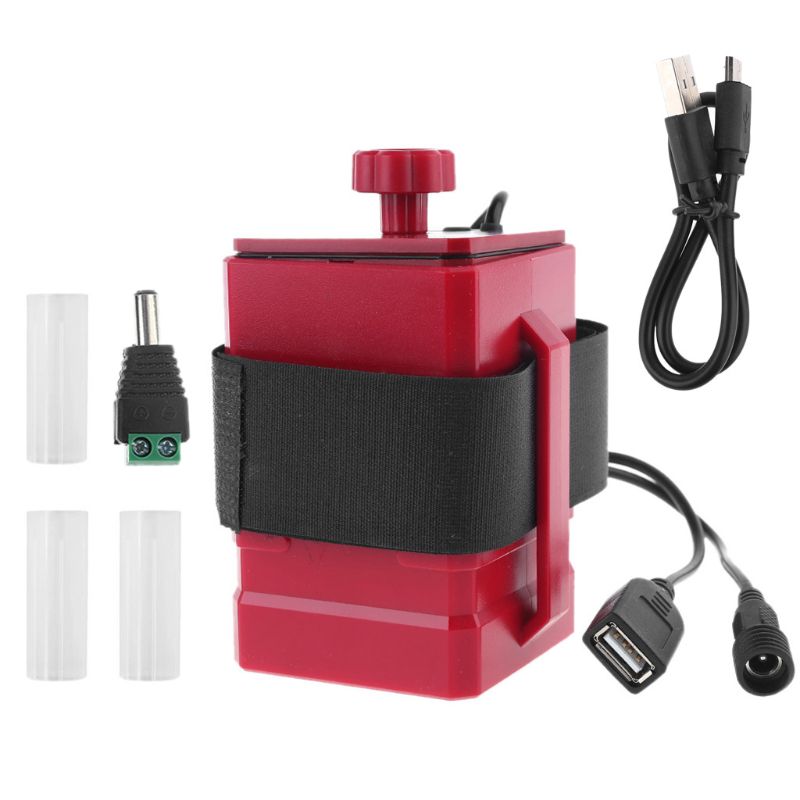 Diy 3X18650 26650 Batterij Box Storage Case Usb 5V Dc 12.6V Mobiele Voeding 090F: Red