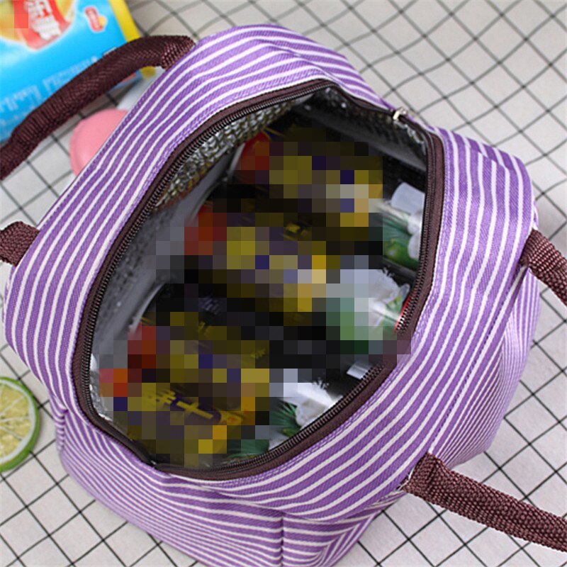 Waterproof Stripe Portable Insulation Bag Insulation Oxford cloth Food Picnic Bag Family Ice Pack Cooler caseNB204