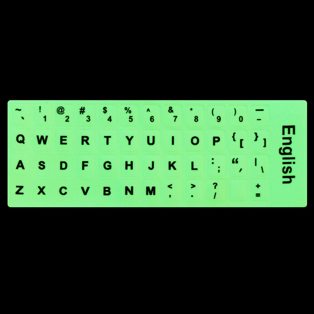 Spaanse Engelse Russische Arabische Franse Lichtgevende Keyboard Stickers Letter Alfabet Layout Sticker Voor Laptop Desktop Pc 2024