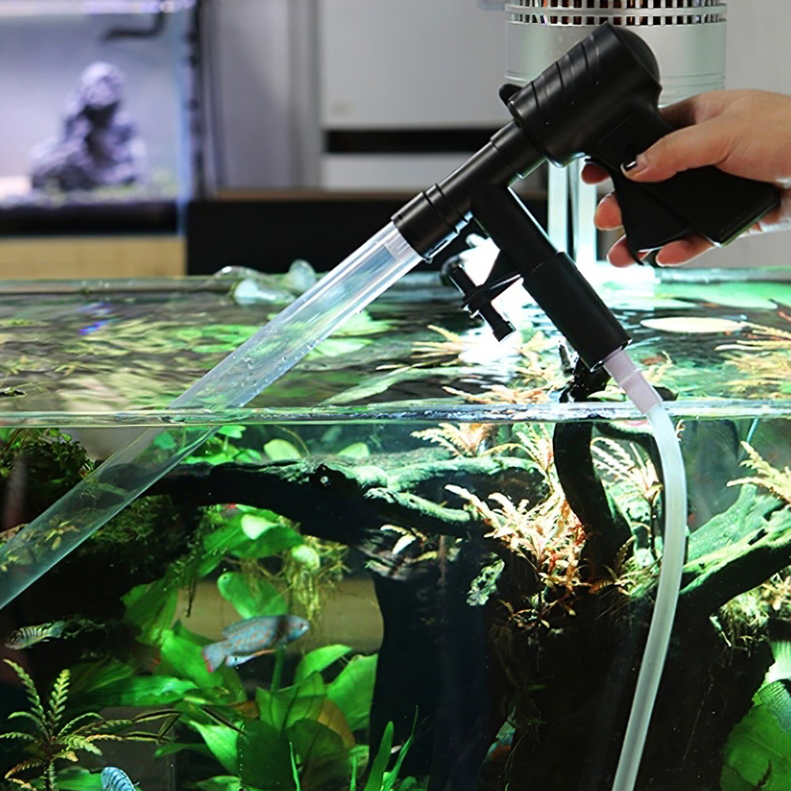 Fish Tank Gravel Cleaner Pneumatic Sand Washer Fish Tank Water Changer Semi-Automatic Water Changing