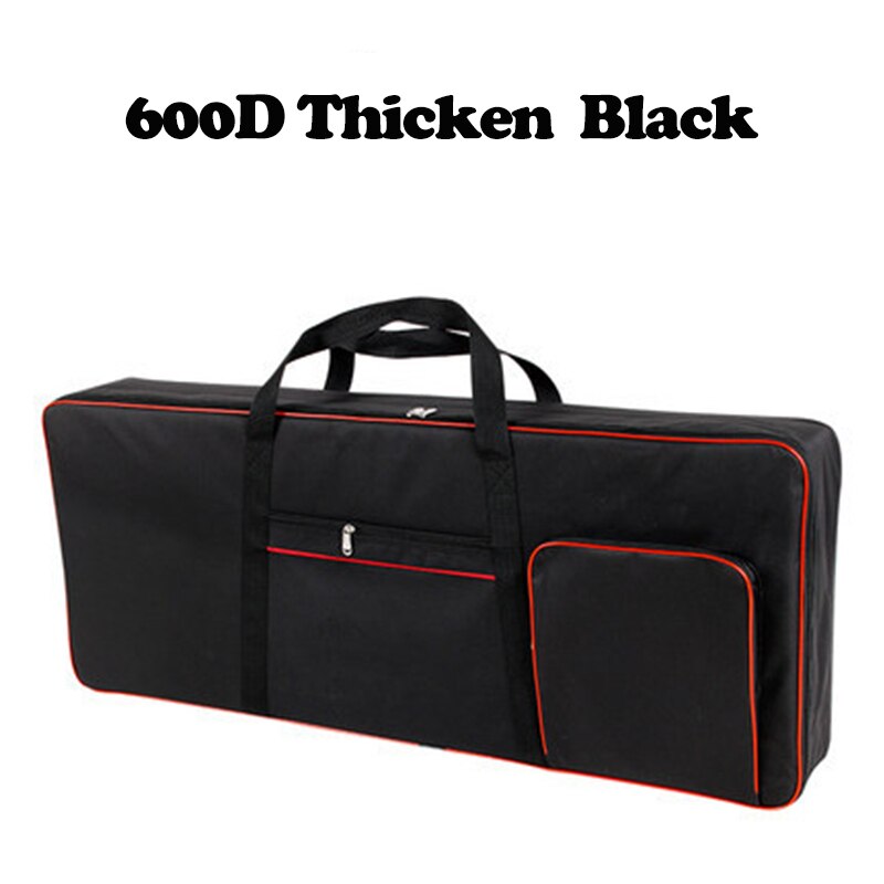 600D Dicker Nylon 61 Schlüssel Tastatur Tasche Instrument Tastatur Tasche Verdicken Wasserdichte Elektronische Klavier Abdeckung fallen Für Elektronische: 600D Schwarz