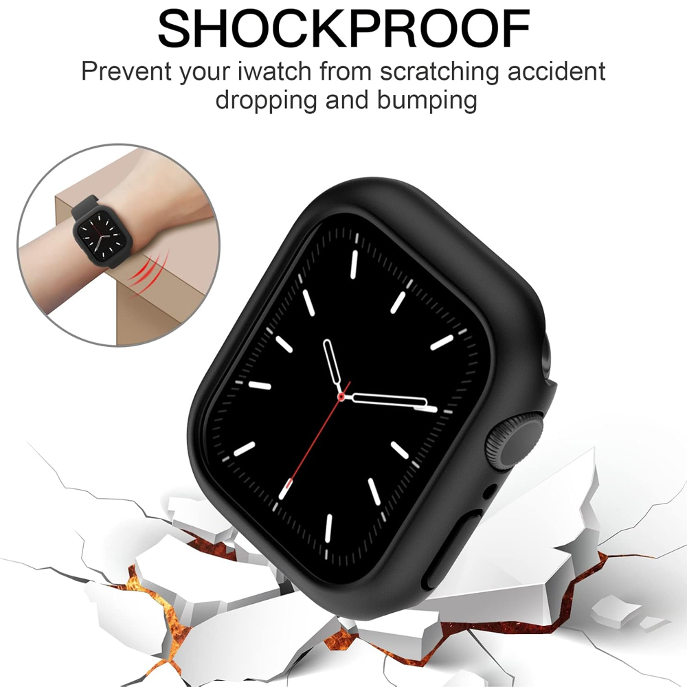 Cover For Apple Watch Case 46mm 42mm 41mm 45mm 44mm 40mm 38mm Accessories PC Protector bumper iWatch Series 10 9 7 8 6 se 5 4 3