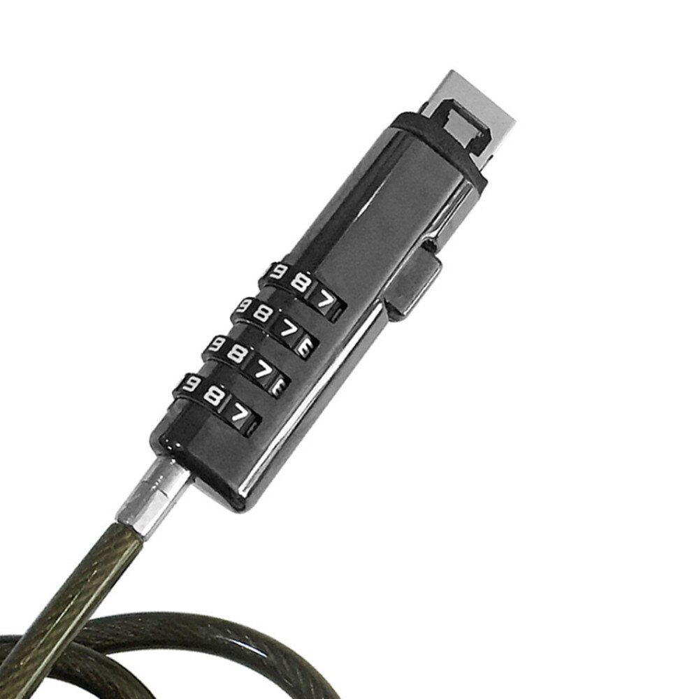 4 Digital USB Laptop Security Cable Lock for Computer (006): Black