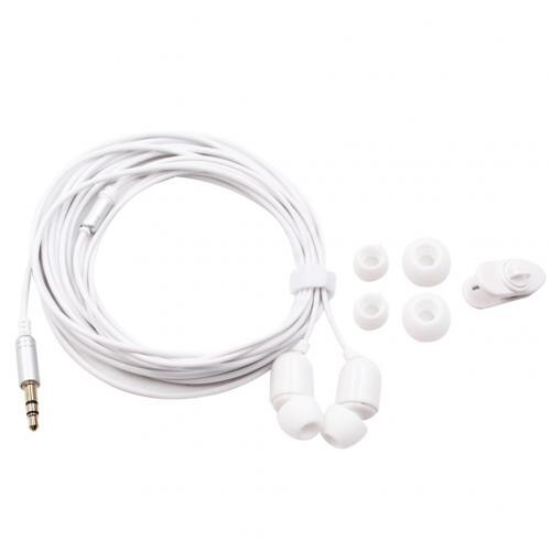 3-Meter 3.5mm Plug In-Ear Wired Earphone Broadcast Live Headset with/without Mic: White Without Mic