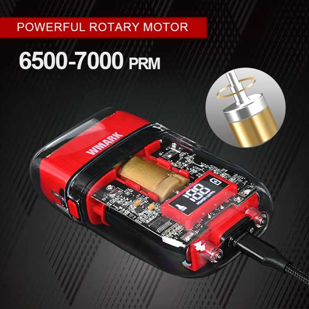 WMARK NG-988 Barber Shaper Electric Men's Shaver Beard USB Electric Razor For Oil Head Shaving Machine Push Clipper