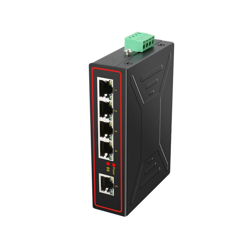 5 Poorten Industriële Ethernet Switch10/100/1000M Gigabit Netwerk Switch Din Rail Type Netwerk Lan Adapter Signaal versterken