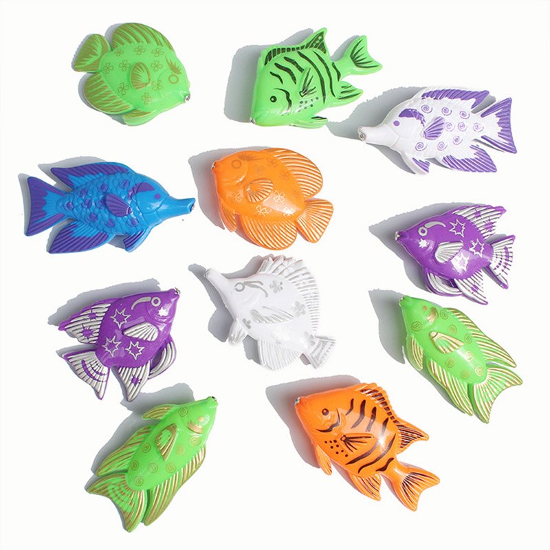7Pcs Magnetische Vissen Speelgoed Voor Kinderen 6 Soorten Vis + 1 Hengel Set Groeiende Puzzel Fishing Game ouder-kind Speelgoed