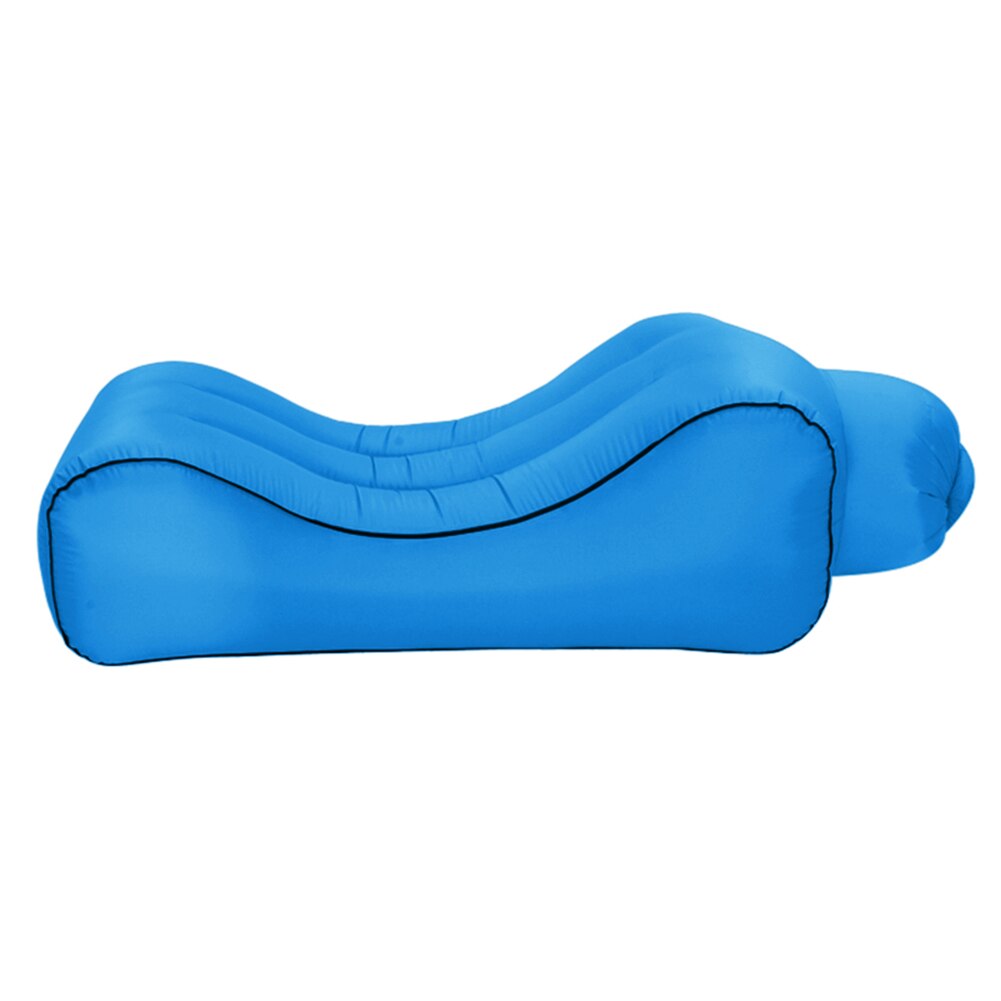 Floating Sleeping Inflatable Sofa Air Bed Portable Nylon Navy Blue Easy Carry Space Saving Floating Seaside Chair
