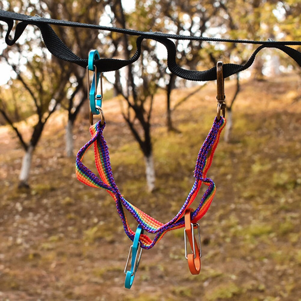 Buntes nylon-zeltaufhängeseil mit schnalle, verlängert, für outdoor-camping, familien-campingausrüstung