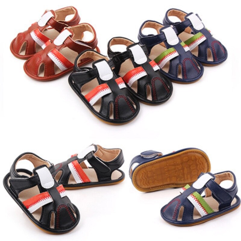 Boys Sandals Soft Leather Closed-Toe Toddler Baby Summer Shoes Boys and Girls Children Beach Shoes Sport Kids Sandals