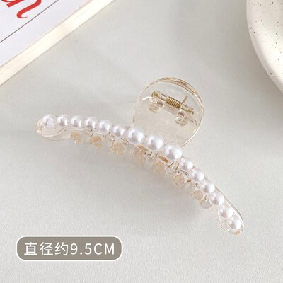 HangZhi Retro Large Hair Claws Hair Grab Clip Girls Hair Accessories Acrylic Bath Hairpins Barrettes for Women Girls: 01