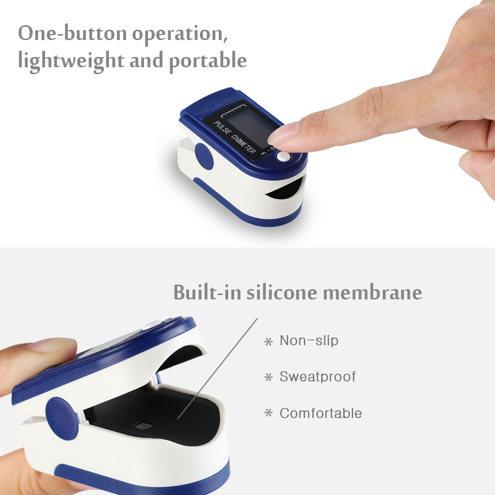 Fingertip Pulse Oximeter Blood Oxygen Saturation & Heart Rate Detection 10s Quick Measure & Auto-off SpO2 &PR Monitor for Travel