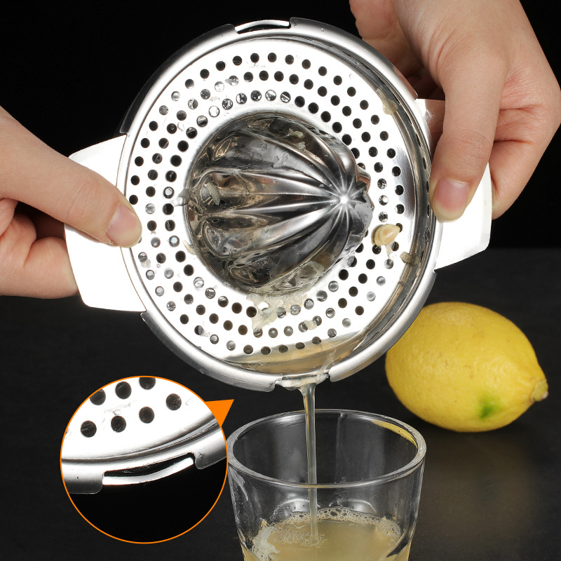Portable lemon orange manual fruit juicer stainless steel kitchen accessories tools citrus raw hand pressed juice maker