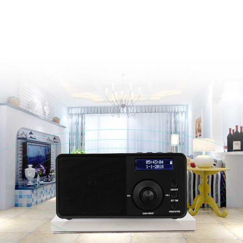 Dab digital radio høj følsomhed trådløs fm stereoanlæg til udendørs camping hjem