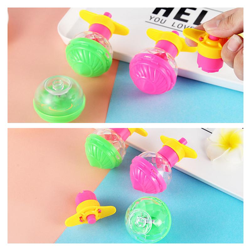 1 Pcs Funny Klassieke Nostalgische Kinderen Tol Klassieke Kinderen Knipperende Draaiende Tol Licht Up Dazzling Gyro Speelgoed