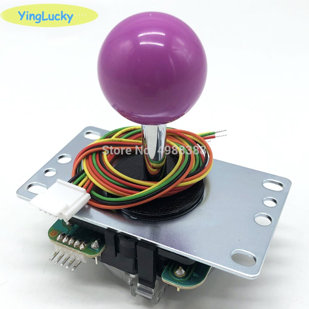 Joysticks yinglucky 2 uds SANWA, JLF-TP-8YT de Joystick Original de Arcade japonés con tapa de bola y Palo de arcade de 5 pines: 2pcs violet