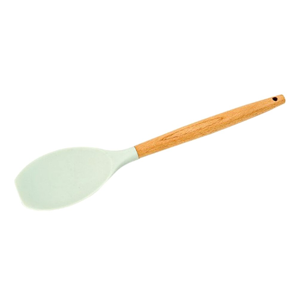 Ustensiles de cuisine ustensiles de cuisine en silicone spatule antiadhésive pelle manche en bois ustensiles de cuisine accessoires de cuisine: 5c