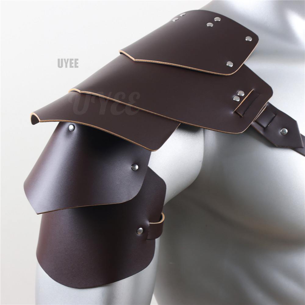 Armatura medievale imbracatura in pelle PU uomo cintura a tracolla gotica armatura Viking Warrior Knight Costume Cosplay accessori rinascimentale