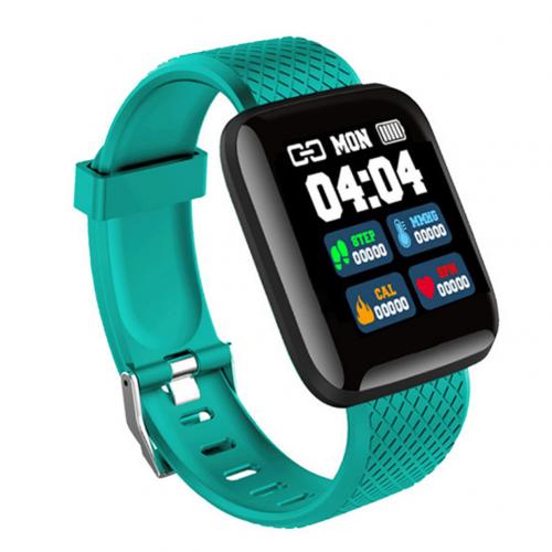 Waterproof Smart Bracelet Heart Rate Monitoring Exercise Data Recording Information Reminding Sleep Detection Usb Charging: Green