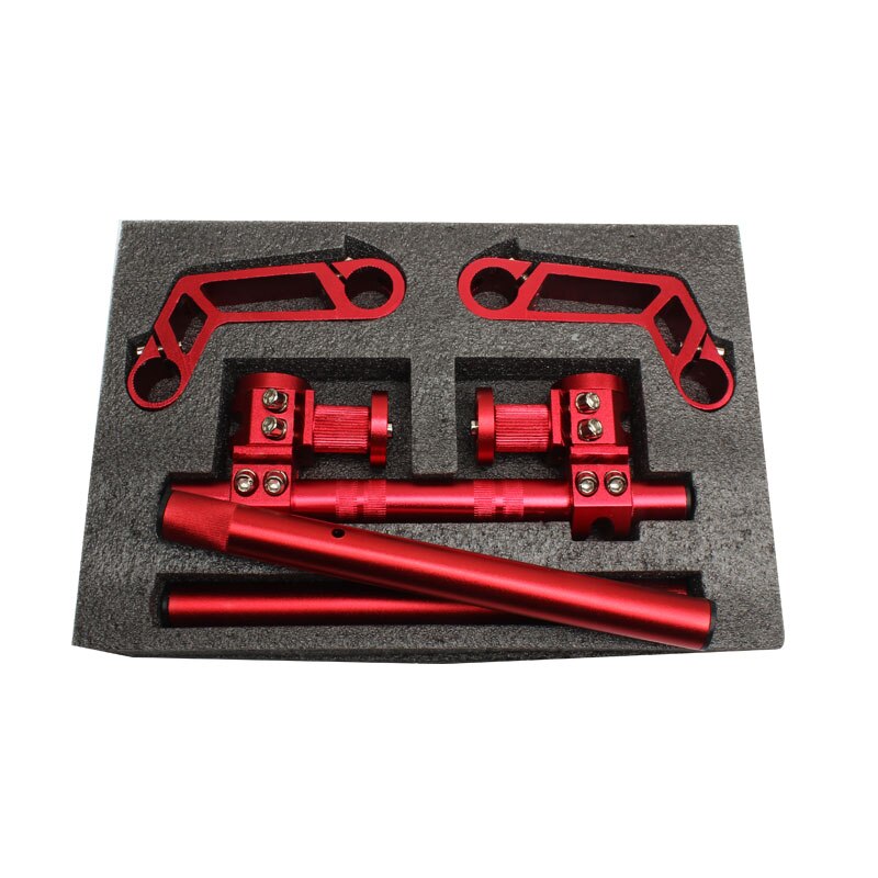 Motorcycle CNC Handlebar 7/8" 22mm Removable Adjustable Steering Handle Bar System 125cc Pit Bike Dirt Bike Motocross Scooter: Red