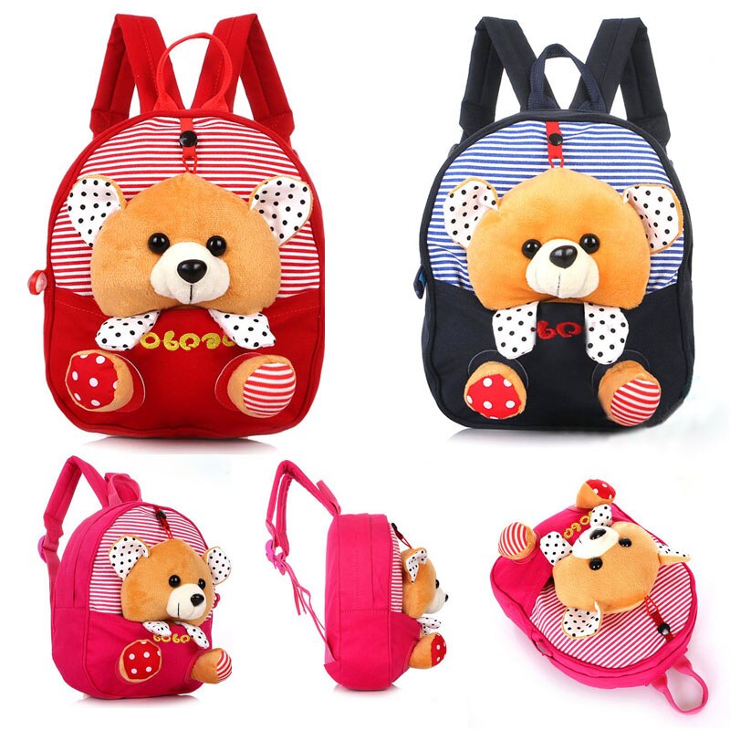 Meninos meninas do jardim de infância sacos de escola crianças urso dos desenhos animados mochila crianças sacos de viagem do bebê