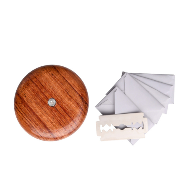 Mini Wooden Bread Knife, Razor Cutter with Storage Bag, Round Bread Lame Dough, DIY Sourdough Bread for Scoring, Slashing Tool: Chocolate