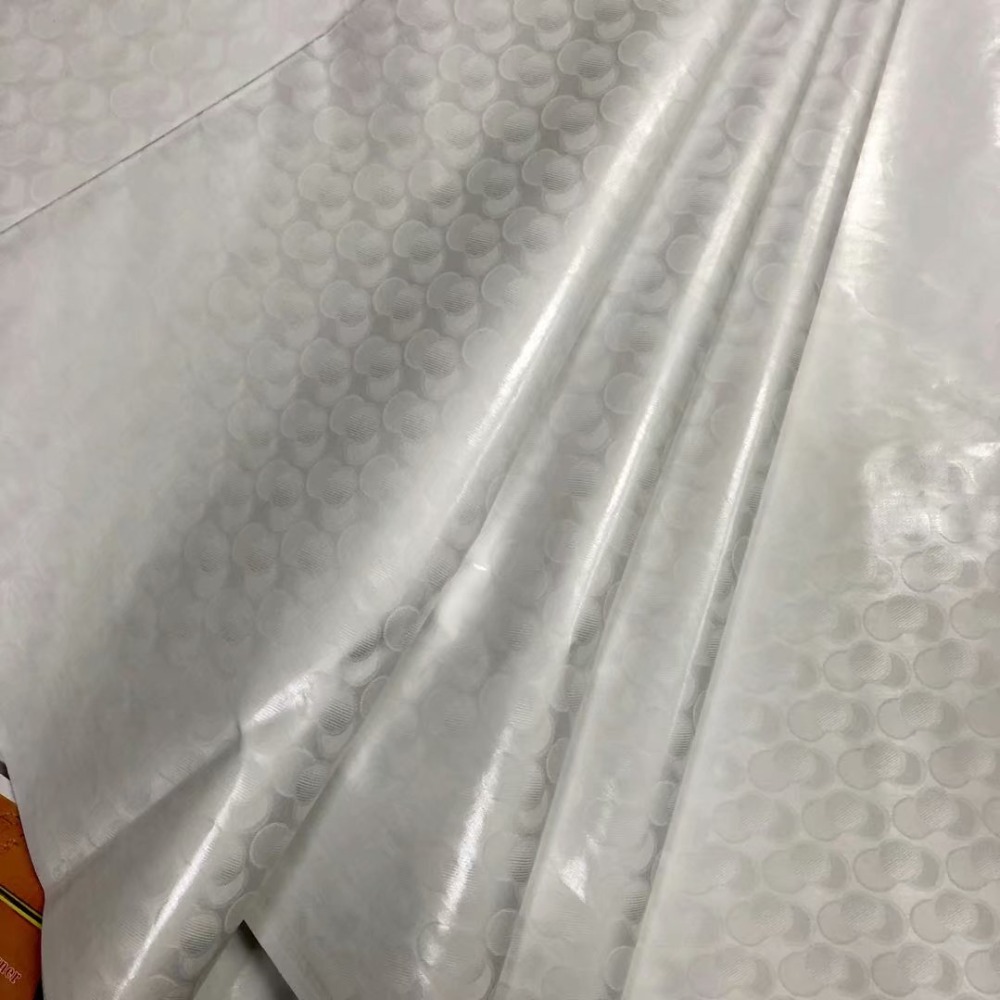 Bazin riche getzner atiku | Tissu en dentelle blanche pour hommes, tissu africain riche, tissus pour patchwork, 5yard/ensemble L1402-