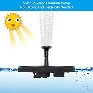 Solar Water Fountain Pool Pond Waterfall Fountain Garden Decoration Outdoor Bird Bath Solar Powered Fountain Floating Water