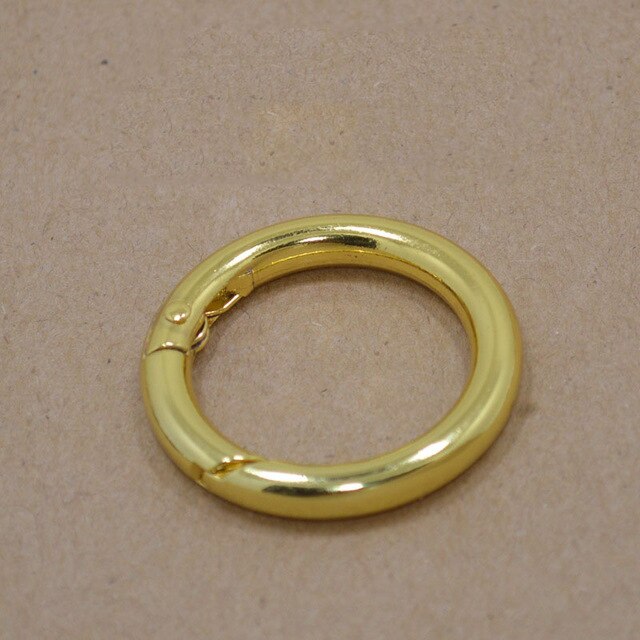 5 teile/los Heraus Größe 25mm 28mm Rose Gold/Gold/Bronze Schlüssel Ketten mit Frühling Schnalle (nie Verblassen) split Ring Schlüssel Ringe Für Tasche: Gold / 25mm