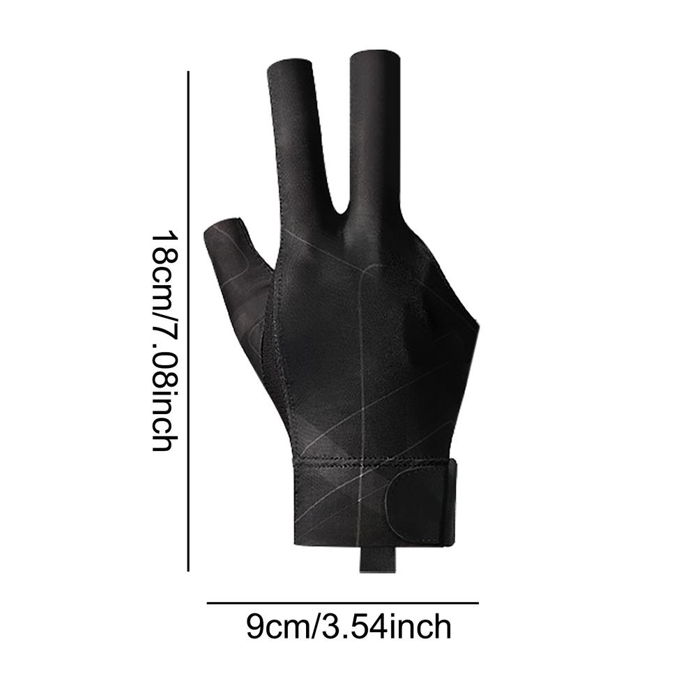 Guantes de billar profesionales de 3 dedos, accesorios universales ligeros y antideslizantes para mano derecha: Azul