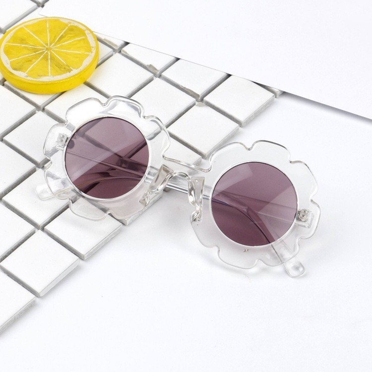 årgang låve solbriller låve solbriller runde blomster gafas baby låve  uv400 sport solbriller jenter takrenne oculos de sol: Grå