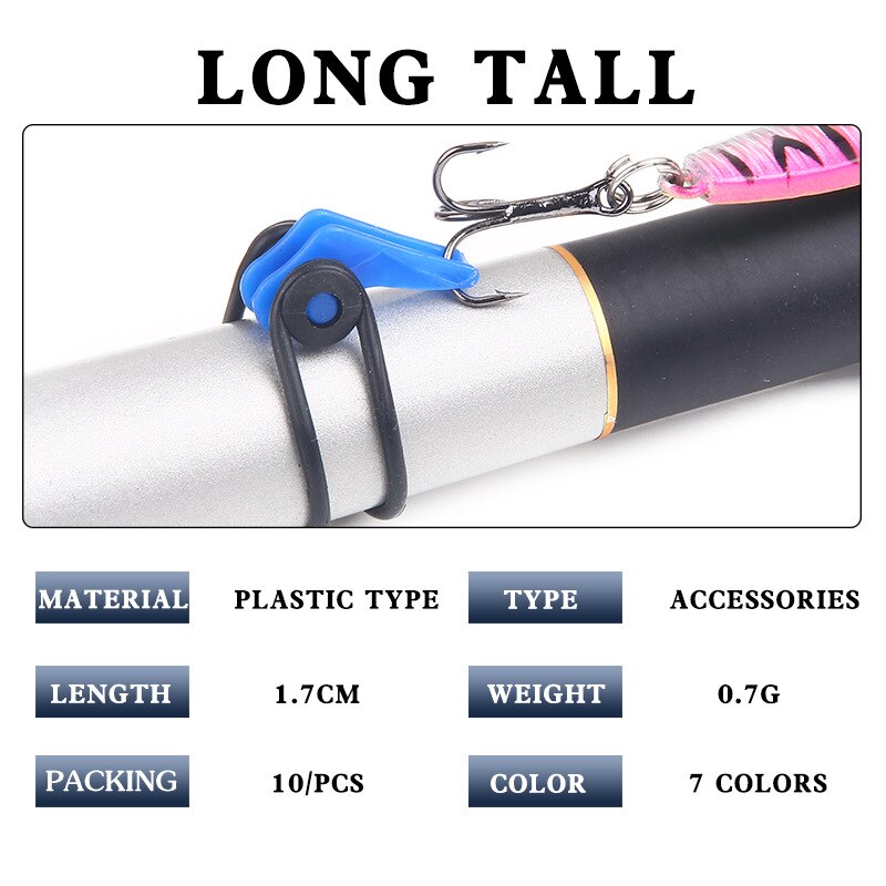 10pcs/lot Plastic Fishing Hook Secure Keeper Holder Lure Accessories Jig Hooks Safe Keeping For Fishing Rod Tool Bait Casting