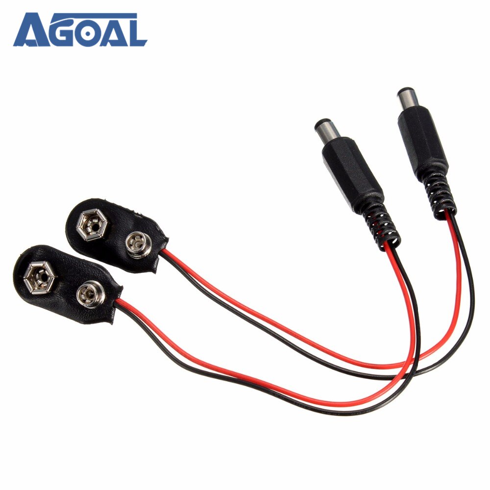 2Pcs/lot 9V Battery Buckle Snaps Power Cable Connector For DIY