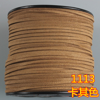 Black White Brown 100 Meters 3mm Flat Faux Suede Velvet Korean Leather Cord String Rope String Lace Jewelry Finding for DIY Chok: 1113