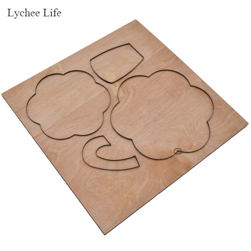 Lychee Life Handmade DIY Small Car Shaped Cutting Punching Model Wooden Leathercraft Cutter Tools