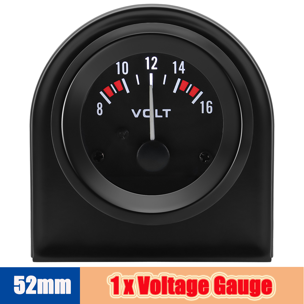 Medidor de temperatura automático con Sensor 1/8 NPT 52mm LED Digital indicador de temperatura de aceite/agua PSI prensa de aceite medidor negro apto para coche de gasolina: Plata