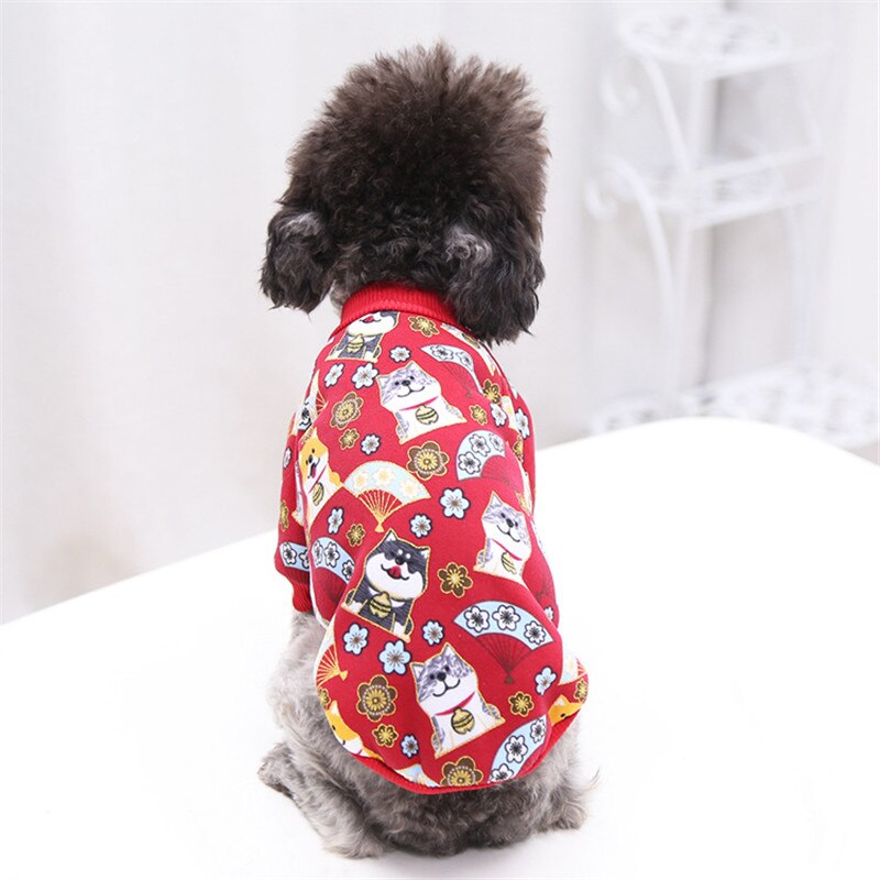 Sarjakuva lämpimät koiran vaatteet pentu lemmikki kissa vaatteet pusero takki takki talvipehmeä pienille koirille chihuahua xs -2xl