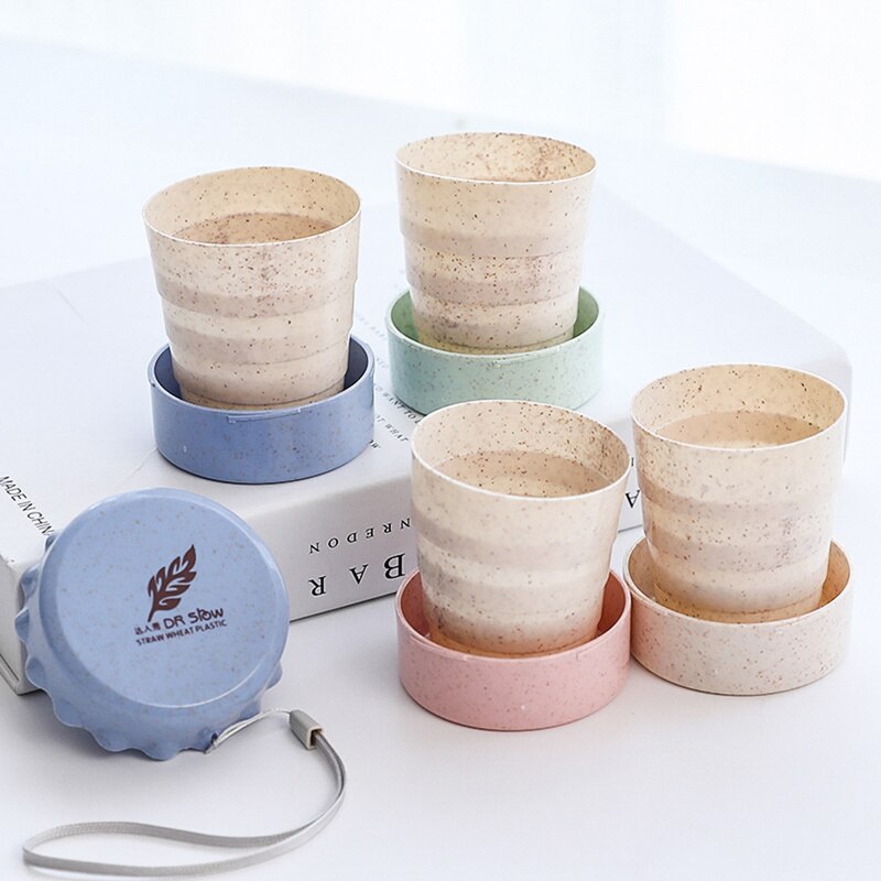 4- kleuren intrekbare opvouwbare beker intrekbare opvouwbare reisbeker outdoor sportbeker campingdrank 130ml