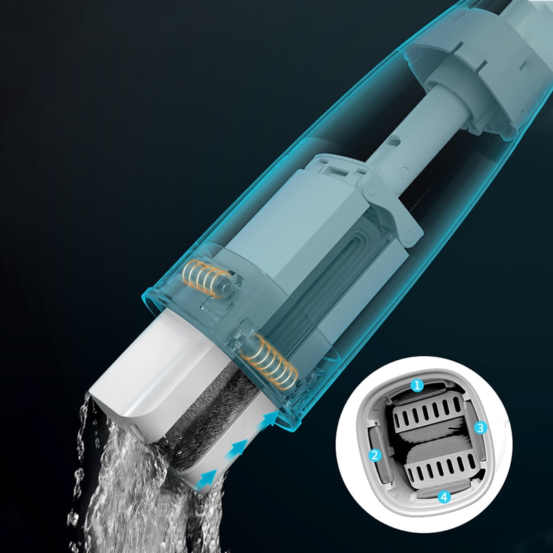 Nyeste svamp moppe gulv rengøring moppe folde absorberende klem vand lim bomuld pva moppe husholdnings rengøringsværktøj