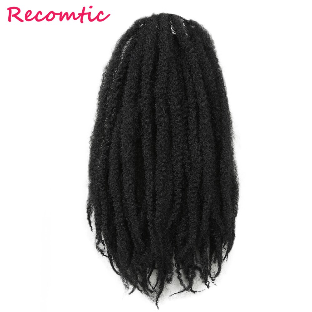 Recomtic 12Inch Crochet Hair Synthetic Braiding Hair Extensions Extensions Straight Goddess Locs For Black Women