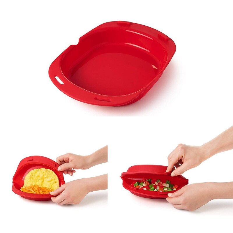 Silicone Omelette Maker Microwave Oven Non Stick Omelette Maker Egg Roll Baking Pan Omelette Tools Kitchen Accessories