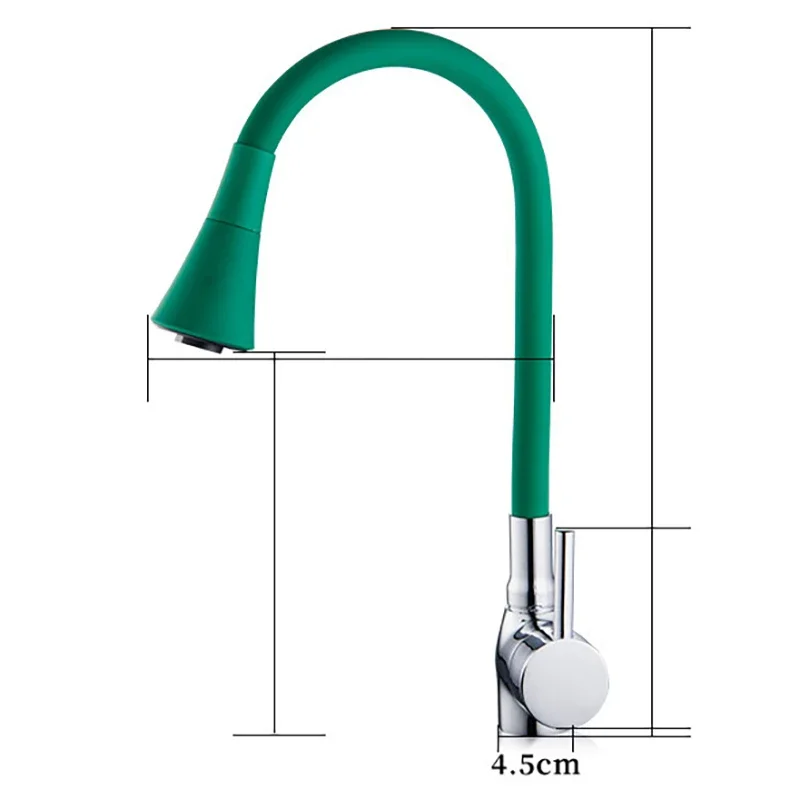 Grifo de cocina giratorio con resorte, grifos de deformación de goma, grifo mezclador, fregadero de agua fría y , accesorios de cocina, rotación de Cardan: Borgoña